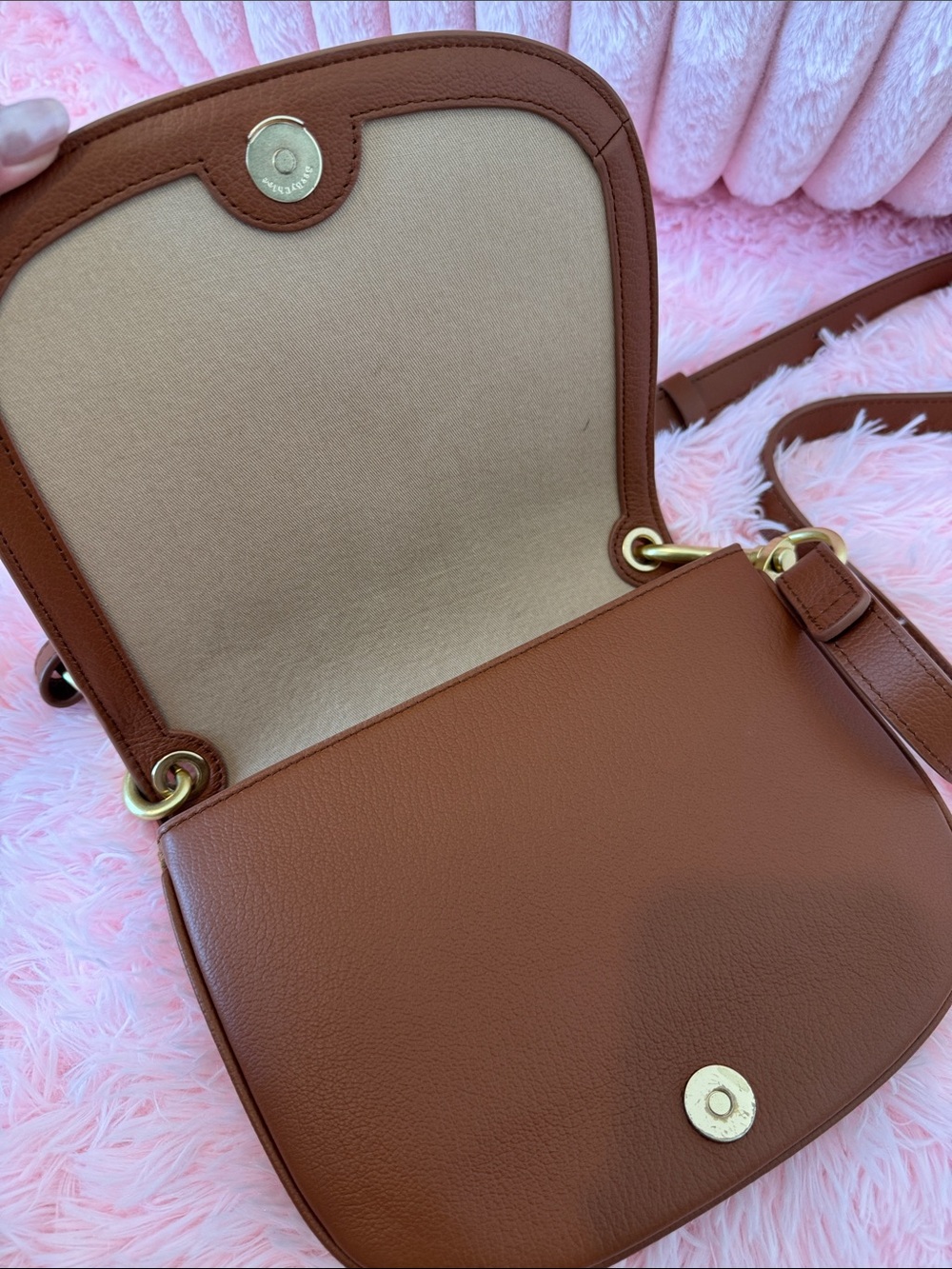 See By Chloé Caramel Brown Suede & Leather Crossbody Bag - Picture 5 of 7